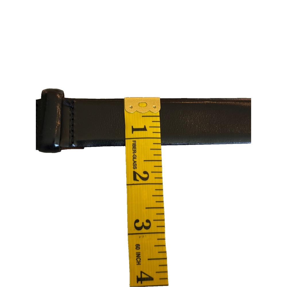 Brooks Brothers Vintage Men's Black Italian Leather Dress Belt Polished; Size 49 - Picture 4 of 13